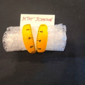 Betsey Johnson Ruler Hoop Earrings